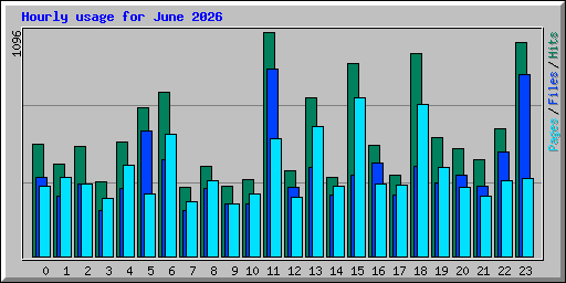 Hourly usage for June 2026