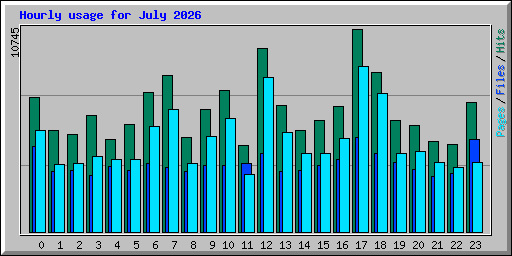 Hourly usage for July 2026
