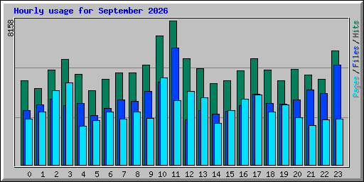 Hourly usage for September 2026