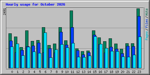 Hourly usage for October 2026